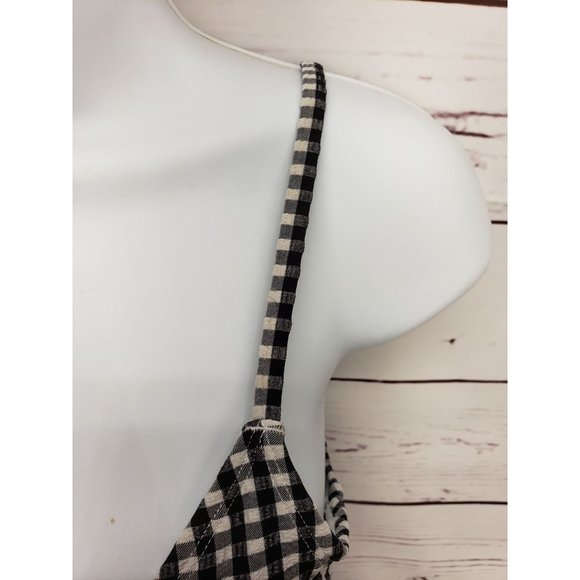 Xhilaration Black Gingham Bikini Top Swimsuit XS - Picture 3 of 6